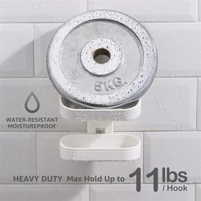 img 2 attached to 🧼 LeverLoc Double Layer Soap Dish: Wall Mounted, Waterproof, No-Drilling, Self-Draining Soap Holder for Shower or Kitchen