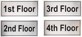 img 4 attached to 🔢 High-Quality Aluminum Self-Adhesive Floor Number Signs