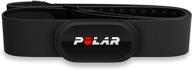 polar h10 bluetooth heart rate monitor, compatible with iphone & android - black chest strap hrm logo