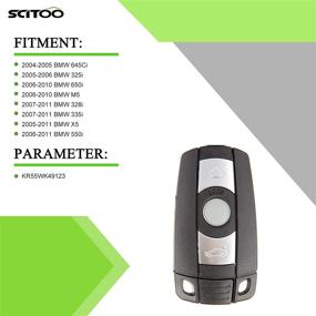 img 3 attached to 🔑 SCITOO 2pcs KR55WK491 Key Fob Keyless Entry Remote: Compatible with X5 X6 Z4, Ideal for 1 3 5 6 7 Accessories