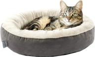 🐾 20in love's cabin round donut cat and dog cushion bed - pet bed for cats or small dogs with anti-slip & water-resistant bottom - super soft durable fabric pet supplies - machine washable luxury cat & dog bed logo