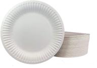 🍽️ the durable heavy weight grease resistant paper plates - standard 9-inch coated (pack of 125) - white logo