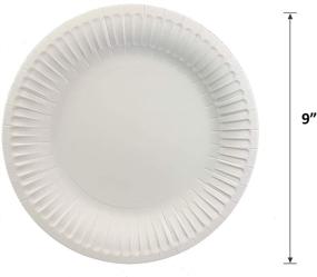 img 1 attached to 🍽️ The Durable Heavy Weight Grease Resistant Paper Plates - Standard 9-Inch Coated (Pack of 125) - White