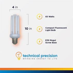 img 3 attached to Technical Precision Replacement Bulb - 65W CFL E39 Mogul Screw Base (E40) - 1 Pack, Compatible with Lights of America 9166b - 39mm Diameter