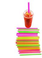 🥤 houseables extra wide boba straws - 100 pack, 10.5 inch long, smoothie & milkshake straws, large jumbo size, multi-color, 0.5" diameter, bpa-free, reusable polypropylene plastic - ideal for tea and cold drinks logo