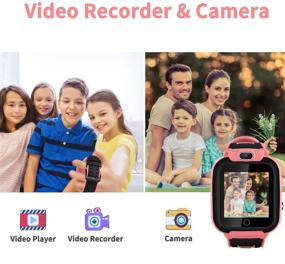 img 3 attached to 🎁 HAPPINNO Kids Video Player & Recorder (Black/Pink/Blue), Smart Watch for Girls Boys with Music MP3 Player, 7 Games, Camera, Stopwatch, Timer, 3-10 Years, Birthday & Festival Gift