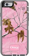 otterbox defender iphone 6/6s case - retail packaging - realtree xtra pink (white/grey w/xtra pink camo) logo