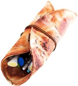 img 3 attached to 🌯 DIYOMR Simulation Burrito Pencil Pen Wrap: Creative Pancake Wrap Bag Stationery Organizer