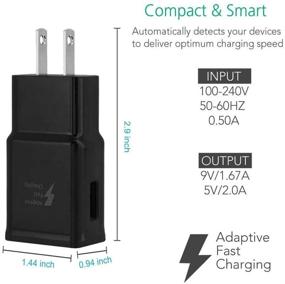 img 2 attached to 🔌 4-Pack Samsung Adaptive Fast Charging Adapter Quick Charge Wall Charger Plug - Compatible with Samsung Galaxy S10 S9 S8 S7 S6 Note 8 9, iPhone, LG, HTC, and More