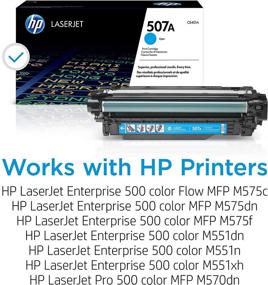 img 3 attached to 🖨️ HP 507A CE401A Cyan Toner Cartridge | Compatible with LaserJet Enterprise 500, 551, 570 Series