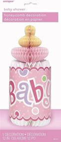 img 1 attached to 🍼 Eye-Catching Unique Industries 12" Bottle-Shaped Pink Polka Dot Girl Baby Shower Centerpiece Decoration, Tall