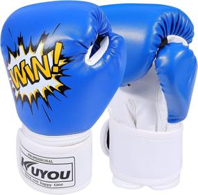 img 4 attached to 🥊 KUYOU Kids Boxing Gloves - PU Children Cartoon Sparring Boxing Gloves, Suitable for Training Ages 5-12 Years