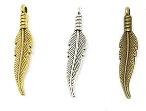 img 2 attached to 90PCS Long Feather Charm Pendants