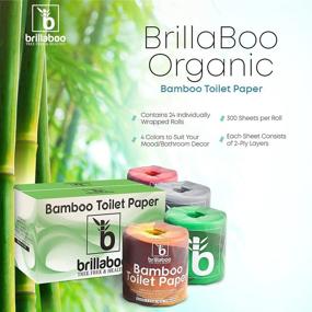 img 3 attached to 🌳 BrillaBoo Pure Bamboo Toilet Paper: 100% Biodegradable, Hypoallergenic, and Eco-Friendly - Tree-Free, FSC Certified - 2 Ply, 300 Sheets, 24 Rolls
