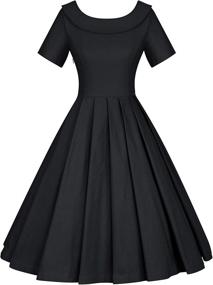 img 4 attached to GownTown Womens Vintage Dresses Hepburn Women's Clothing for Dresses