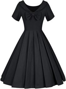 img 3 attached to GownTown Womens Vintage Dresses Hepburn Women's Clothing for Dresses