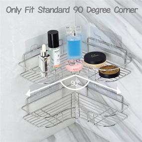 img 2 attached to 🚿 6-Pack CGBE Corner Shower Caddy Set: Wall-Mounted Shower Shelf with Soap Dish Holder, Electric Toothbrush Holder, and Adhesive Hooks - No Drilling Shower Organizer for Kitchen and Toilet