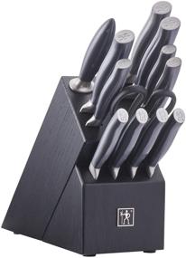 img 4 attached to 🔪 HENCKELS Graphite 13-piece Self-Sharpening Knife Set with Block, Kitchen Knife Sharpener, Chef Knife, Steak Knife, Black, Stainless Steel