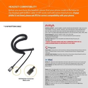 img 3 attached to 🎧 IPD IPH-255 Optimo-X Duo Ear Noise Canceling Corded Headset for Call Center, Office, and Landline Phones with U10P Bottom Cable (RJ9 Jack) - Compatible with Polycom VVX, Avaya, Nortel, Mitel, and Other IP Phones