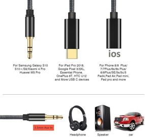 img 3 attached to 🎧 Premium 4FT USB C to 3.5mm Aux Cable - Compatible with All Phone Models