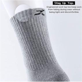 img 1 attached to 🧦 RSZ Cotton Moisture Wicking Control Performance Athletics Cushioned Crew Socks for Men