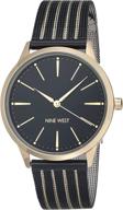 🌟 stylish and chic: nine west women's mesh bracelet watch - the perfect timepiece for fashionable women logo