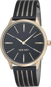 img 3 attached to 🌟 Stylish and Chic: Nine West Women's Mesh Bracelet Watch - The Perfect Timepiece for Fashionable Women