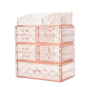 img 1 attached to Acrylic Makeup Organizer with 7 Drawers - Cosmetic Storage and Jewelry Display Box