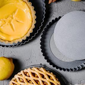 img 1 attached to 🍳 Набор форм для киша с антипригарным покрытием и съемным дном - размеры 12", 10", 8" от Tosnail