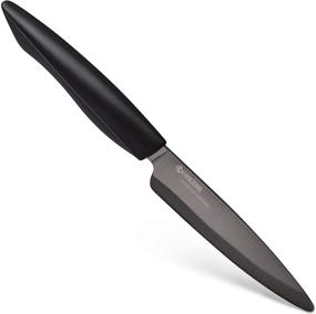 img 4 attached to 🔪 Kyocera Innovation Series Ceramic 4.5" Utility Knife: Sleek Black Blade with Soft Touch Ergonomic Handle