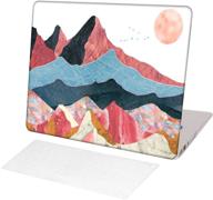 ksk kaishek macbook air 13 inch case (2018-2021 release, retina display) - mountains and moon design logo