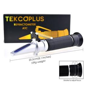 img 1 attached to 🍷 Refractometer for Alcohol Liquor Production | 0-80% Volume Percent, ATC | Measurement of Ethanol with Water Distilled Beverages | Ideal for Winemakers | Optics Alcohol Refractometer with Extra LED Light & Pipettes