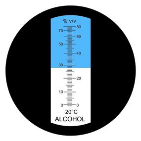 img 3 attached to 🍷 Refractometer for Alcohol Liquor Production | 0-80% Volume Percent, ATC | Measurement of Ethanol with Water Distilled Beverages | Ideal for Winemakers | Optics Alcohol Refractometer with Extra LED Light & Pipettes