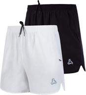 🩳 comfortable silkworld men's running stretch quick dry shorts: pack of 2,3 with convenient zipper pockets logo