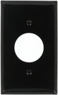 🔌 leviton 80704-e black 1-gang single hole receptacle wallplate: enhanced device fit логотип