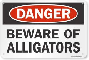img 4 attached to Danger Beware Alligators SmartSign Aluminum