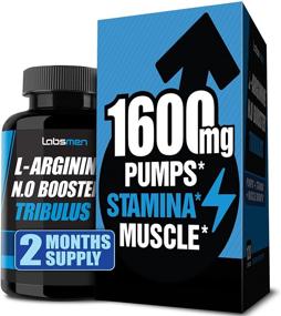 img 4 attached to 💪 Maximize Muscle Growth with L Arginine Supplement – 1600mg Nitric Oxide Booster for Men – Includes Tribulus Terrestris – 2 Months Supply