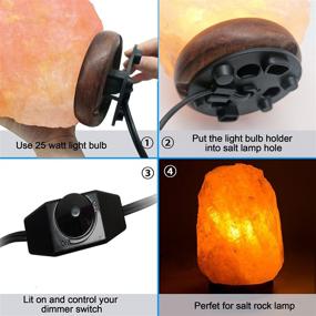 img 3 attached to 🔌 Haraqi Himalayan Salt Lamp Cords: Dimmable 6ft Cords with Base Assembly & 25W Bulbs - UL-Listed Replacement Set