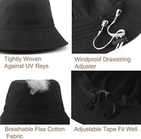 img 2 attached to Bucket Cotton Summer Foldable B1 Black Outdoor Recreation and Outdoor Clothing