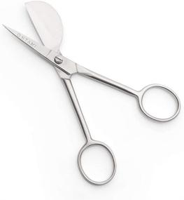 img 1 attached to 🦆 ONTAKI Mini Duckbill Applique Craft Scissors with Shaped Paddle, 5” - Ideal for Art, Crafting, Fabric, Thread, Needlework, and Embroidery - Versatile Miniature Sewing Scissors in Silver 4.5”