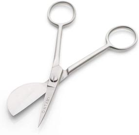 img 4 attached to 🦆 ONTAKI Mini Duckbill Applique Craft Scissors with Shaped Paddle, 5” - Ideal for Art, Crafting, Fabric, Thread, Needlework, and Embroidery - Versatile Miniature Sewing Scissors in Silver 4.5”