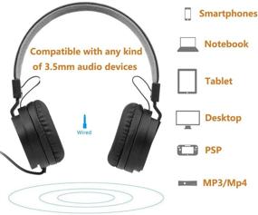 img 2 attached to 🎧 MONODEAL Kids Active Noise Cancelling Headphones: Foldable On-Ear Headset for Airplane Travel, Designed for Children, Teens, and Adults, Wired Compatibility with Pad/Cellphones/Computer/Tablet/MP3,4