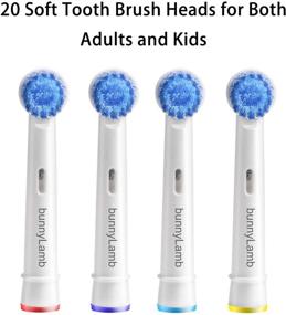 img 3 attached to 🐰 Bunny Lamb Soft Replacement Brush Heads | Sensitive Gum Care & Teeth | Compatible with Oral-B | Set of 20