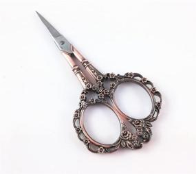 img 4 attached to 🌸 Yueton Vintage European Style Plum Blossom Needlework Embroidery Scissors: Copper Finish for Timeless Elegance