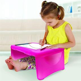 img 1 attached to 🎀 Minnie Mouse Pink Foldable Storage Activity Tray by Ginsey: Efficient Storage and Play Solution