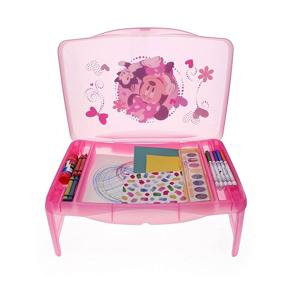 img 3 attached to 🎀 Minnie Mouse Pink Foldable Storage Activity Tray by Ginsey: Efficient Storage and Play Solution