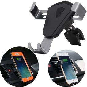 img 4 attached to 📱 Universal Car Phone Mount with Strong Sticky Gel Pad and One-Touch Design for Dashboard & Windshield - AICase Auto Lock/Release Holder (No Air Vent)