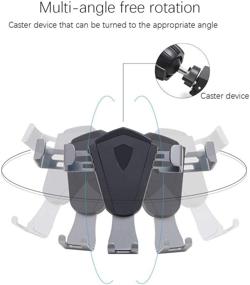 img 2 attached to 📱 Universal Car Phone Mount with Strong Sticky Gel Pad and One-Touch Design for Dashboard & Windshield - AICase Auto Lock/Release Holder (No Air Vent)