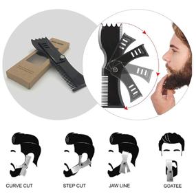 img 1 attached to 🧔 TWSOUL Beard Filling Pen Kit - Beard Pencil Filler for Men | Waterproof | Long-Lasting | Natural-Looking | Beard Shaper Tool for Enhanced Facial Hair (Black, 5-Piece Set)