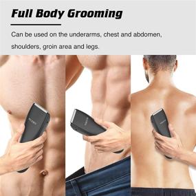 img 2 attached to VIKICON Electric Groin Hair Trimmer for Men: All-in-One Ball Shaver and Body Groomer with Replaceable Ceramic Blades and Waterproof Design - Black